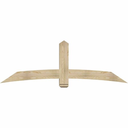 Ekena Millwork Bellingham Rough Sawn Timber Gable Bracket, Douglas Fir, 84"W x 28"H x 6"D x 6"F, 8/12 Pitch GBW084X28X0606BEL00RDF